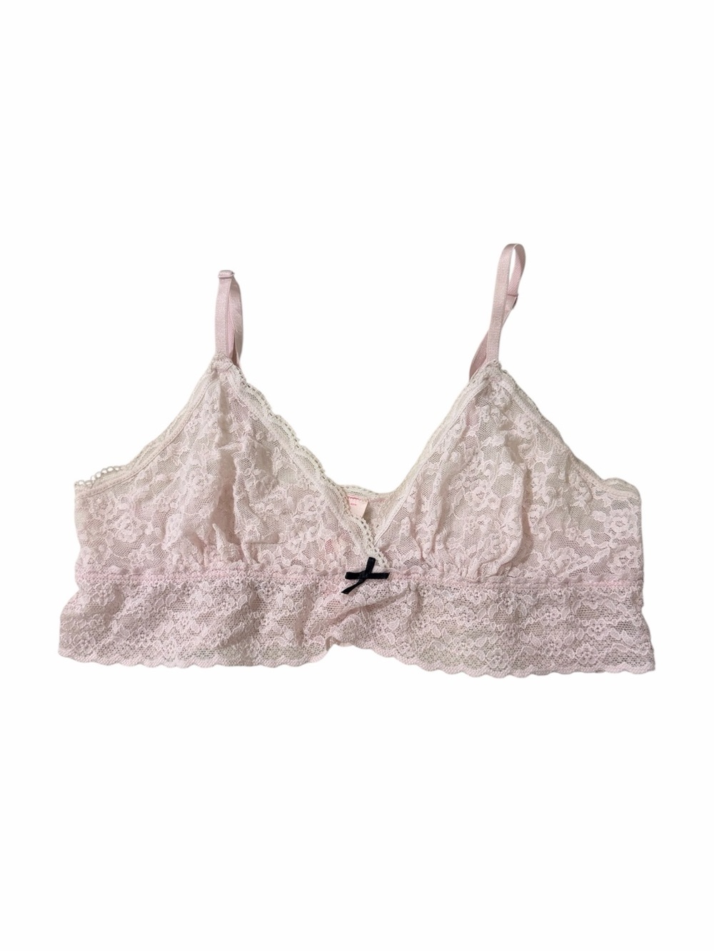 Victoria’s Secret Lace Bralette Size Medium Blush Pink Longline Bra